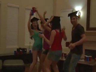 Legal age teenagers play with cocks & dildos