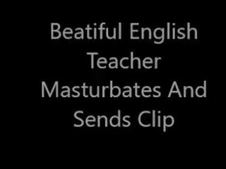 Beatiful 英語 老師 手淫 和 發送 電影