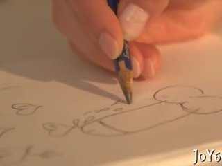Приголомшлива соло seductress в a начальник грати