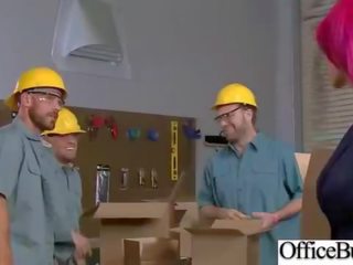 Cứng x xếp hạng kẹp trên cẩm trong văn phòng với to juggs first-rate trẻ người phụ nữ (anna bell peaks) clip-04