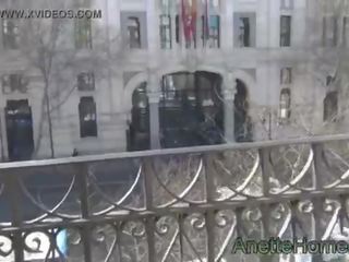 Exhibe ан pleine ville avec amatrice francaise ан камера