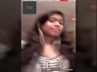Индийски тийн колеж млад дама на видео повикване - wowmoyback