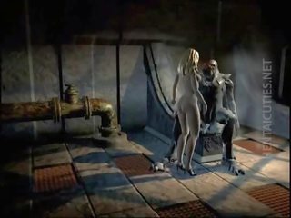 Хтивий 3d хентай harlot смоктати a величезний пеніс