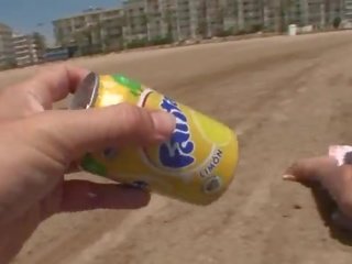 Flirting and fucking with innocent tourist french lady