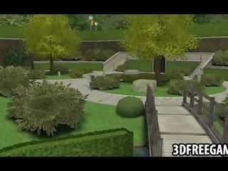 В її туга манда це enchanting 3d goddess отримує трахкав