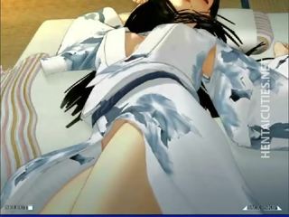 Lascivious anime chick spread twat upskirt