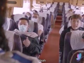 Sex film tour bus with Busty Asian bitch Original Chinese AV adult movie with English Sub