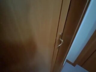 Wife hides in a travel and gets anal creampie from her husband's best partner