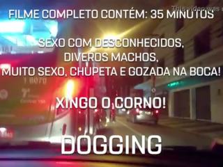 Corno levando একটি esposa cristina cris ই.এম. seu primeiro dogging na mirante দা lapa প্যারা ser abusada por desconhecidos, xinga o corno, chupa, e engole leitinho