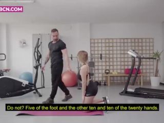 Young amateur latina with big tits and a big ass fucking the personal trainer&period; 4K English subtitles