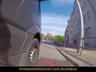 BUMS BUS - Wild public adult movie with desiring European hottie Lilli Vanilli