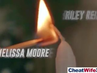 Чудесен съпруга (melissa райли) мами на камера в трудно стил действие movie-20