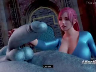 Velika prsi boginja awakening na futanari demon v a 3de animacija