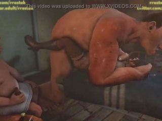 Lulu providing escorts services to multiple depraved men inside a shady hotel room 3D Animation