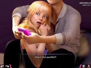 Подвійний homework &vert; sexually aroused білявка підліток любитель нах для distract suitor від gaming по показ її супер великий дупа і скаче його manhood &vert; мій найсексуальніший gameplay моменти &vert; частина &num;14