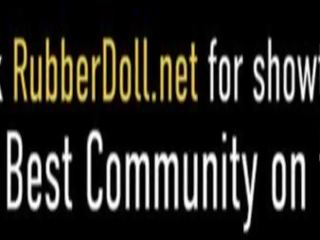 거유 젊은 여성 rubberdoll 손가락 그녀 자신 에 오르가슴 에 에이 검정 유액 드레스