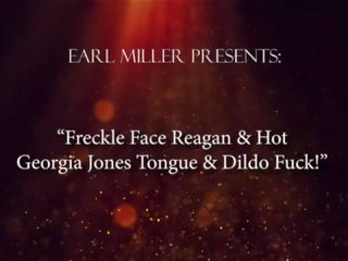 Freckle лице рейгън & first-rate грузия джоунс език & дилдо fuck&excl;