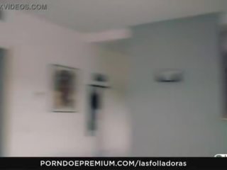 LAS FOLLADORAS - Naughty goddess Taylor Sands fucks amateur dude
