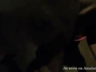 Skanky harlot получава пръска с jizz