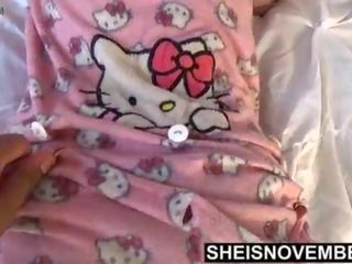 Mom Isnt Aware That Step Dad Does Things With His putz While Im Sleeping&comma; beautiful Ebony Daddys adolescent Msnovember Keeping Their Secrete&comma; While Step Dad Is Jerking His BBC To Her Ass Cheeks In Hello Kitty Butt Flap Onsie On Sheisnovember